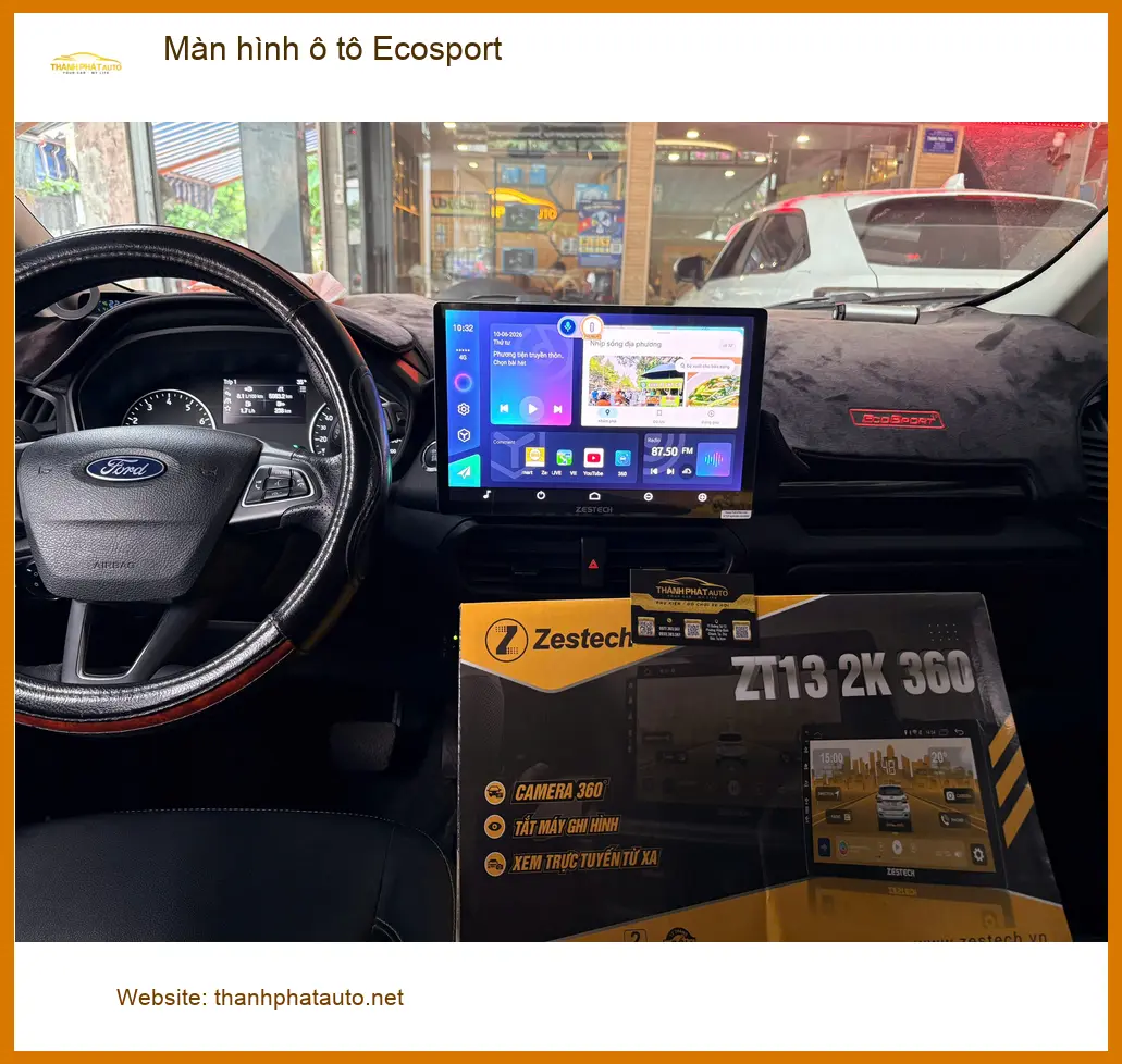 Anh Khang lắp màn hình Android cho Ford Ecosport tại Gò Vấp vì màn zin đã cũ ảnh thực tế 4