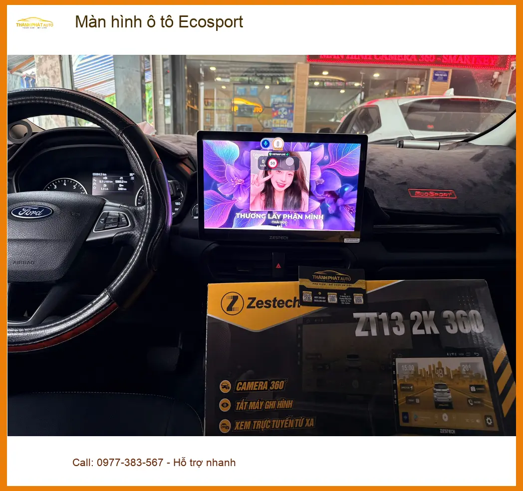 Anh Khoa Đăng lắp màn hình ô tô Ford Ecosport tại Củ Chi để tiện xem bản đồ ảnh thực tế 2