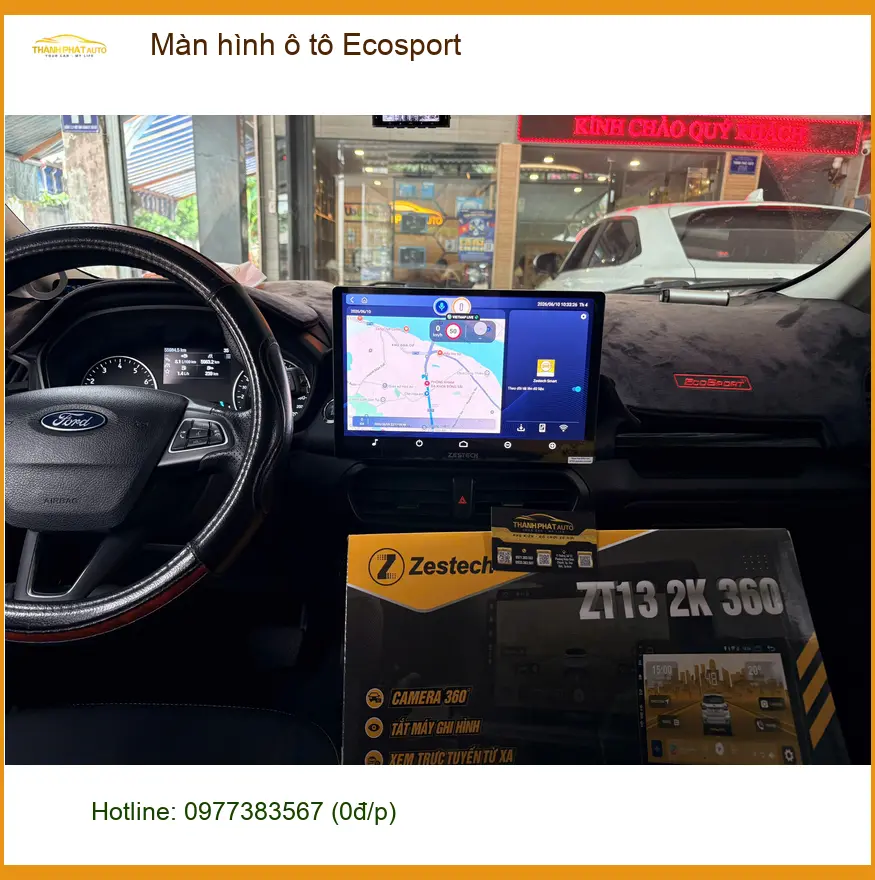 Anh Khoa Đăng lắp màn hình ô tô Ford Ecosport tại Củ Chi để tiện xem bản đồ ảnh thực tế 4