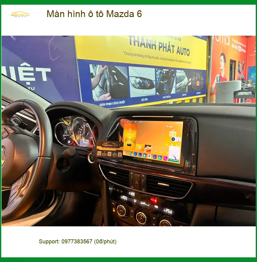 Anh Tân lắp màn hình Android ô tô Mazda 6 tại Quận 4 vì màn zin cũ quá chậm