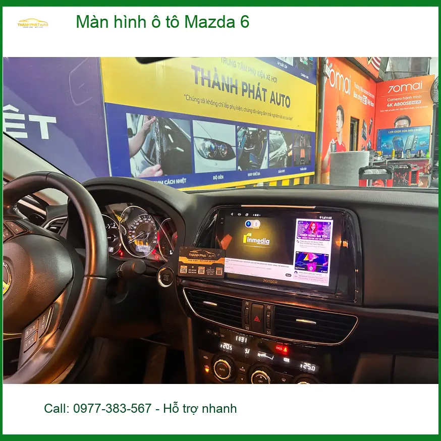 Anh Tân lắp màn hình Android ô tô Mazda 6 tại Quận 4 vì màn zin cũ quá chậm ảnh thực tế 2