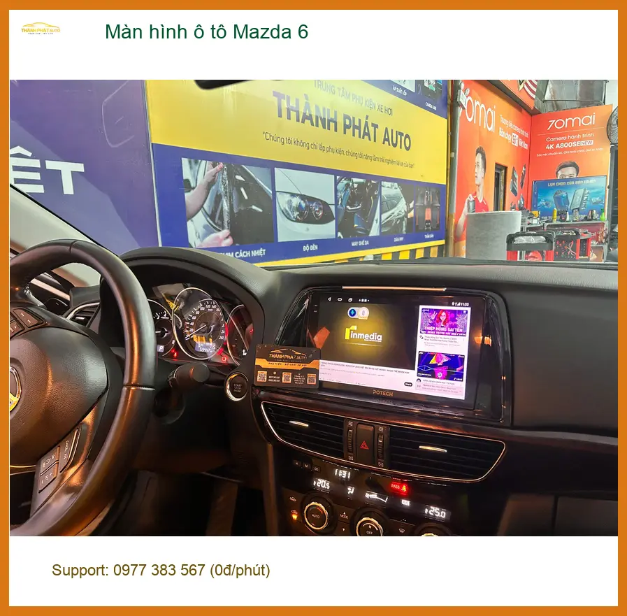 Anh Khôi nâng cấp màn hình ô tô Mazda 6 tại Quận Phú Nhuận để nâng tầm tiện ích ảnh thực tế 2