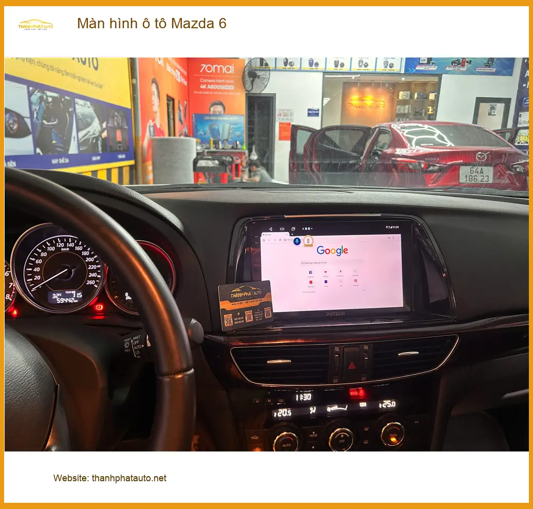 Chị Mai Ly nâng cấp màn hình ô tô Mazda 6 tại Quận 2 để giải trí thông minh hơn ảnh thực tế 2