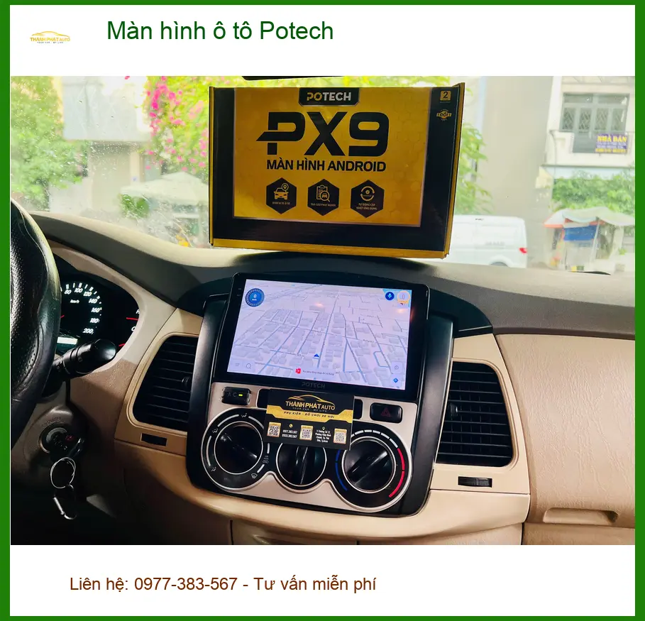 Anh Kiên lắp màn hình Potech cho Accent tại Thủ Đức vì màn zin thiếu tính năng