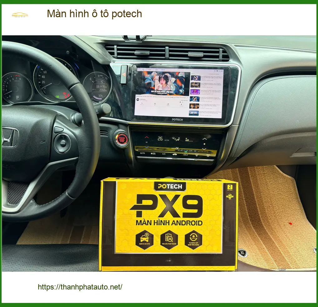 Chị Thảo My nâng cấp màn hình Potech Hyundai Kona ở Quận Nhà Bè