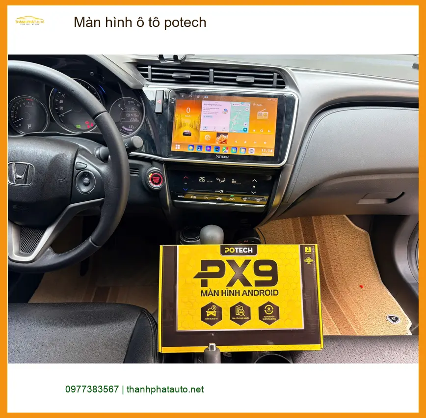 Anh Long lắp màn hình Potech cho Hyundai Accent tại Thủ Đức, cần giải trí đa phương tiện ảnh thực tế 4