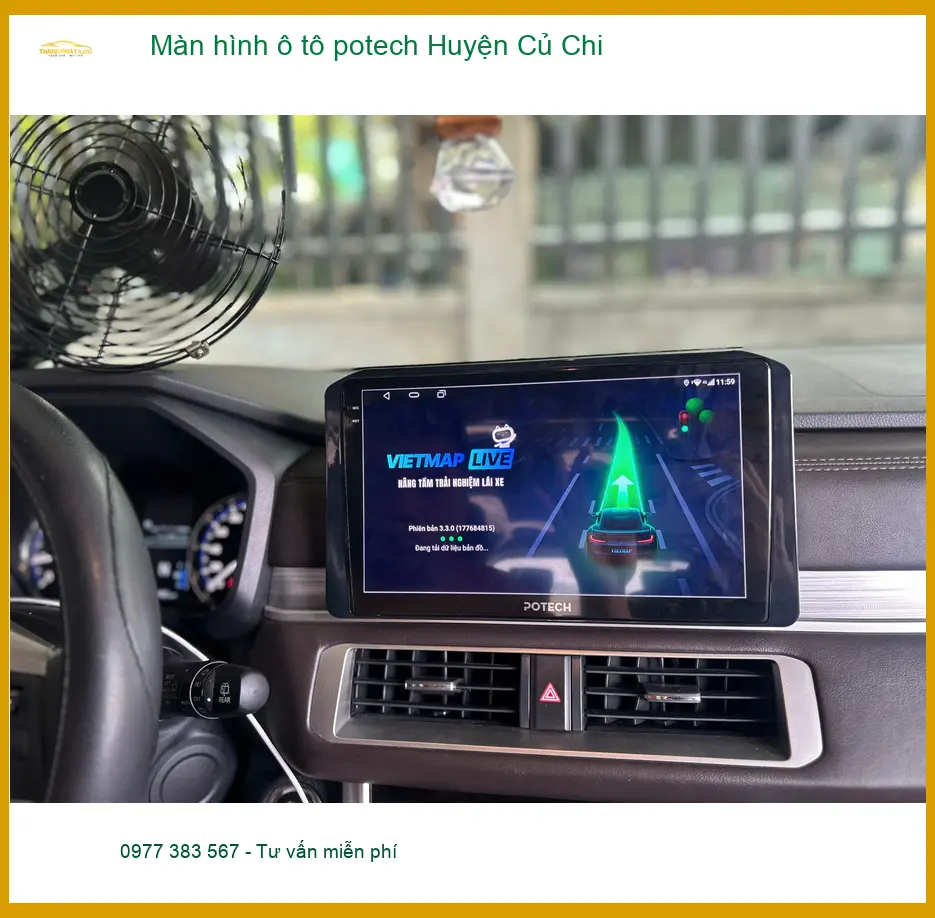 Nơi Gắn Màn Hình Android Ô Tô hình ô tô potech Tại Huyện Củ Chi - Giá Tốt TPHCM ảnh thực tế 2