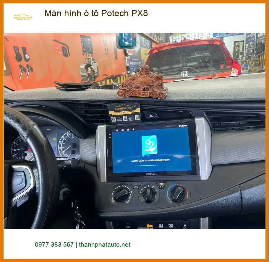 Chị Thảo nâng cấp màn hình Potech PX8 cho Hyundai Santa Fe ở Phú Nhuận ảnh thực tế 2