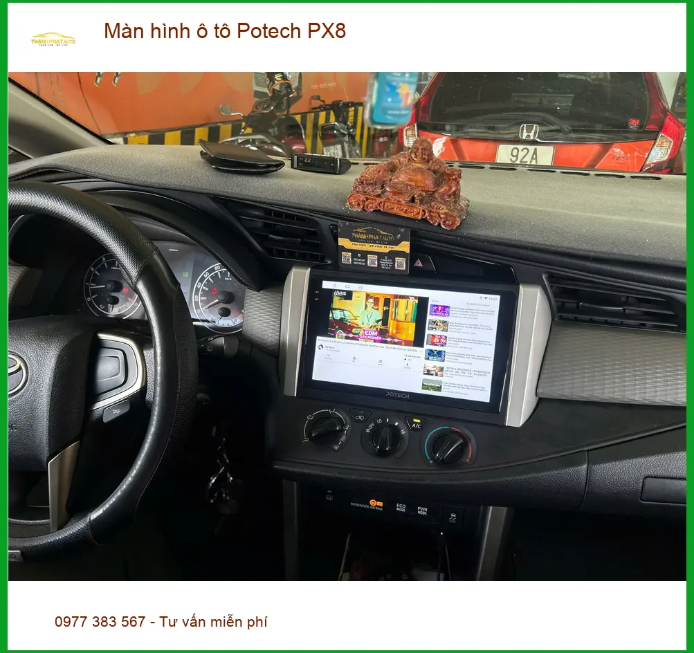 Chị Thảo nâng cấp màn hình Potech PX8 cho Hyundai Santa Fe ở Phú Nhuận ảnh thực tế 3