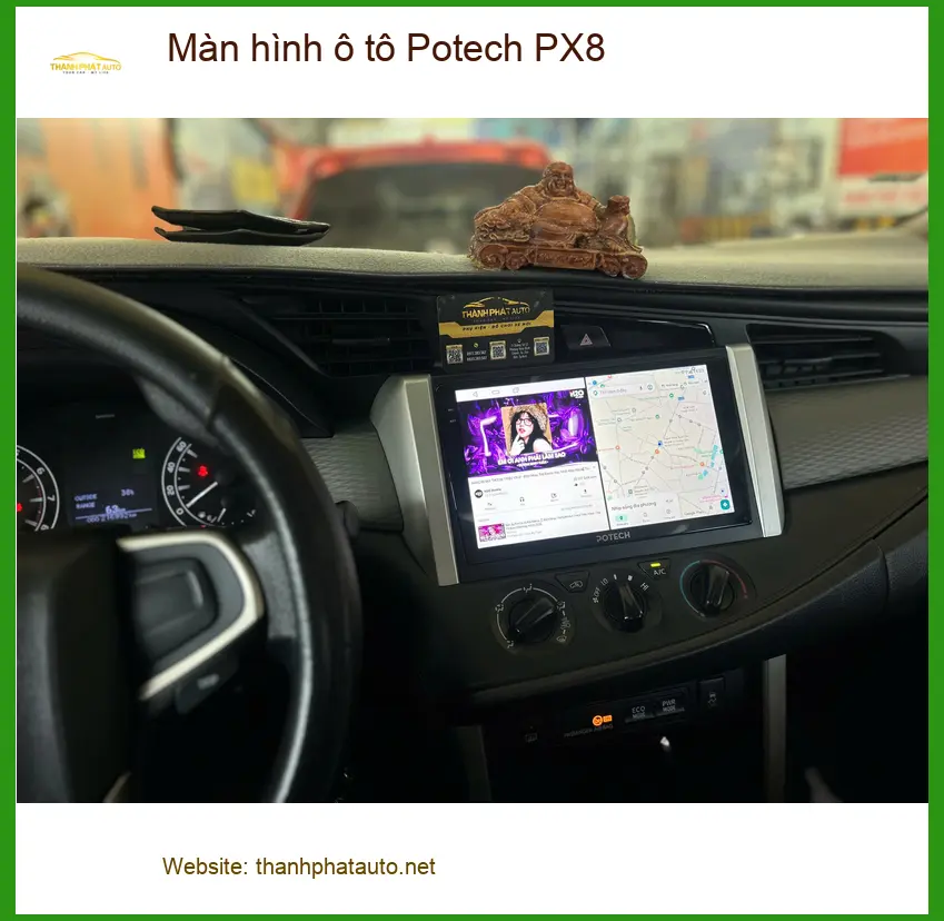 Chị Thảo nâng cấp màn hình Potech PX8 cho Hyundai Santa Fe ở Phú Nhuận ảnh thực tế 4