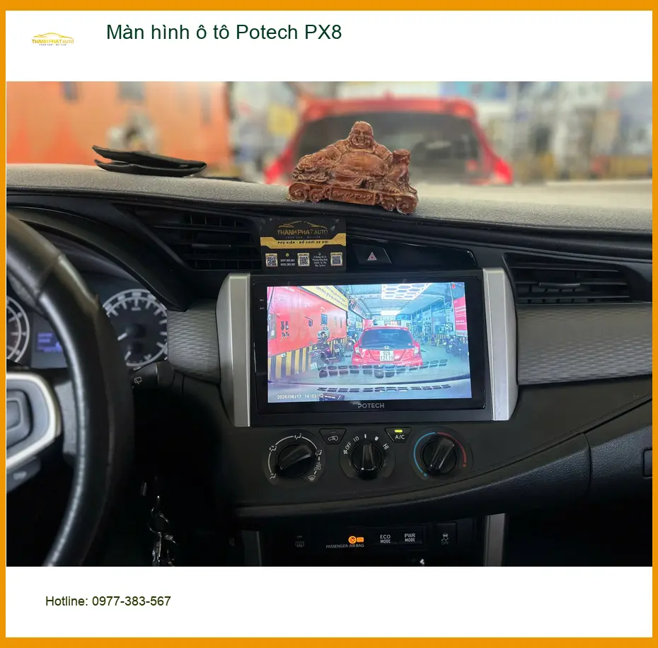 Anh Đạt lắp màn hình Potech PX8 cho Toyota Raize tại Quận 2 để có thêm tính năng