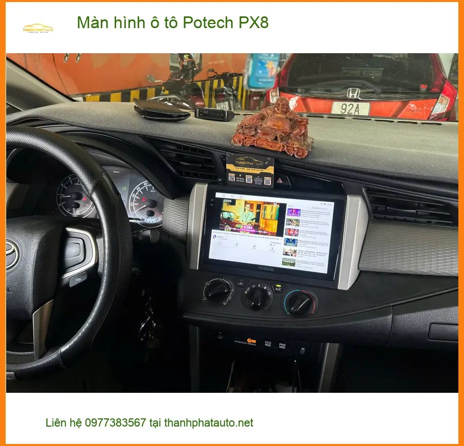 Anh Đạt lắp màn hình Potech PX8 cho Toyota Raize tại Quận 2 để có thêm tính năng ảnh thực tế 4
