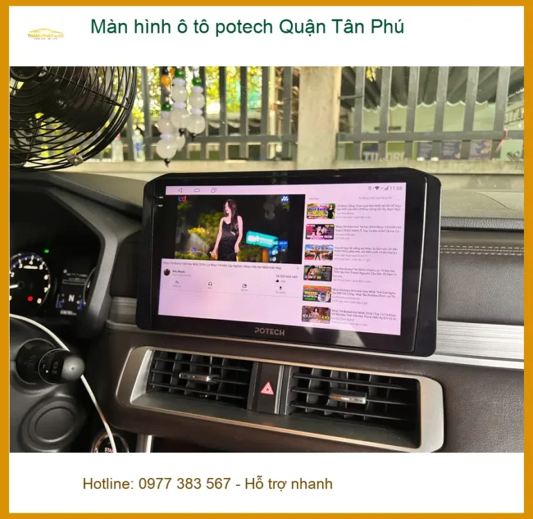 Nơi Lắp Màn Hình Android Ô Tô hình ô tô potech Quận Tân Phú - Giá Tốt TPHCM