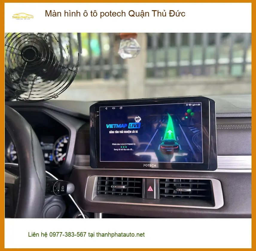 Nơi Lắp Màn Hình Android Ô Tô hình ô tô potech Quận Thủ Đức - Giá Tốt TPHCM
