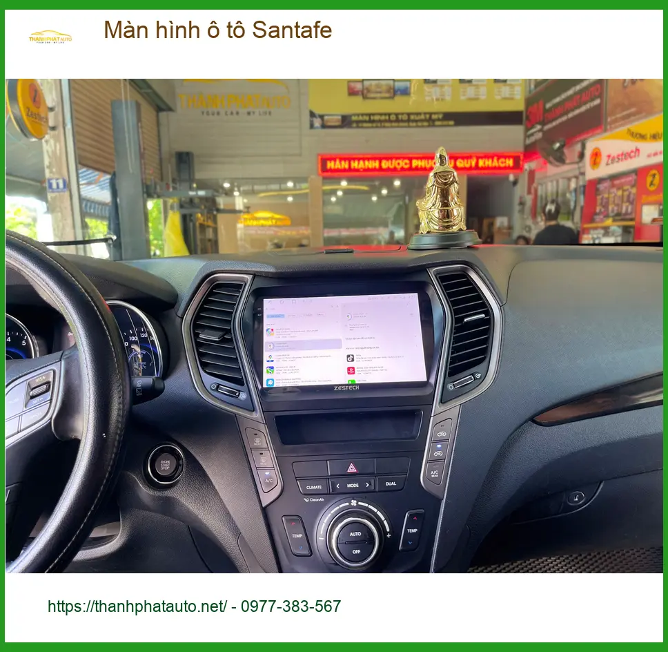 Anh Dũng lắp Màn hình ô tô cho Santafe ở Quận 2 để giải trí trên mỗi chuyến đi ảnh thực tế 3