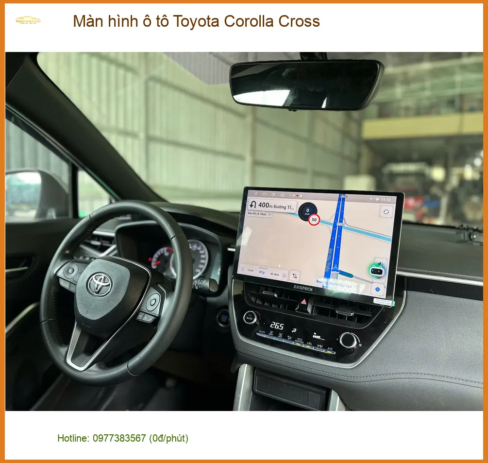 Anh Quang lắp màn hình ô tô Toyota Corolla Cross tại Quận 2 để tiện đường đi làm