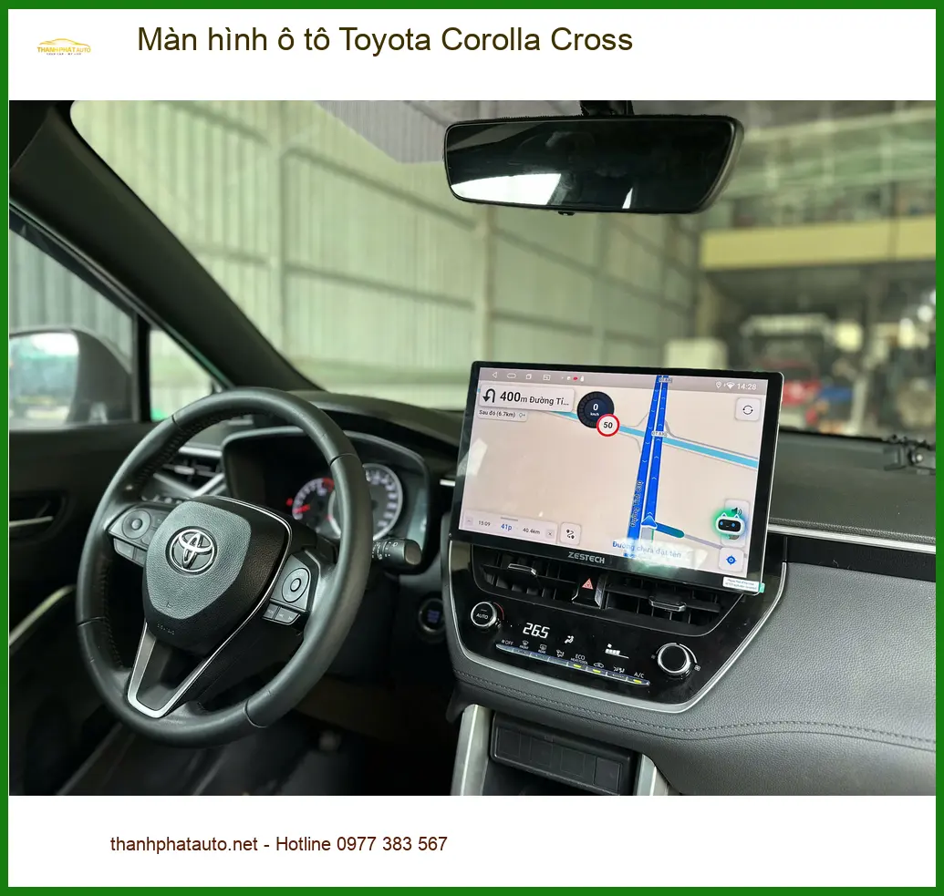 Anh Khang nâng cấp màn hình ô tô Toyota Corolla Cross tại Hóc Môn vì màn zin quá ít tính năng