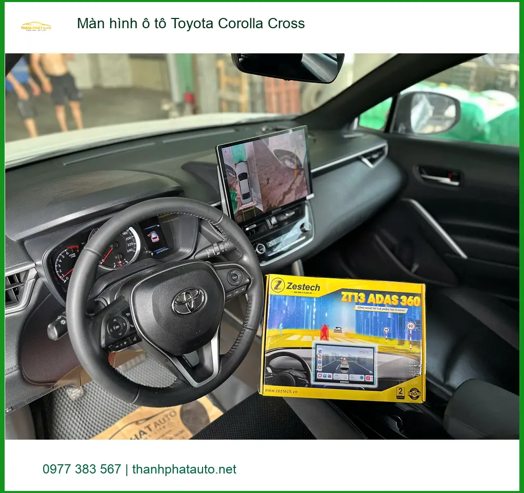 Anh Khang nâng cấp màn hình ô tô Toyota Corolla Cross tại Hóc Môn vì màn zin quá ít tính năng ảnh thực tế 2