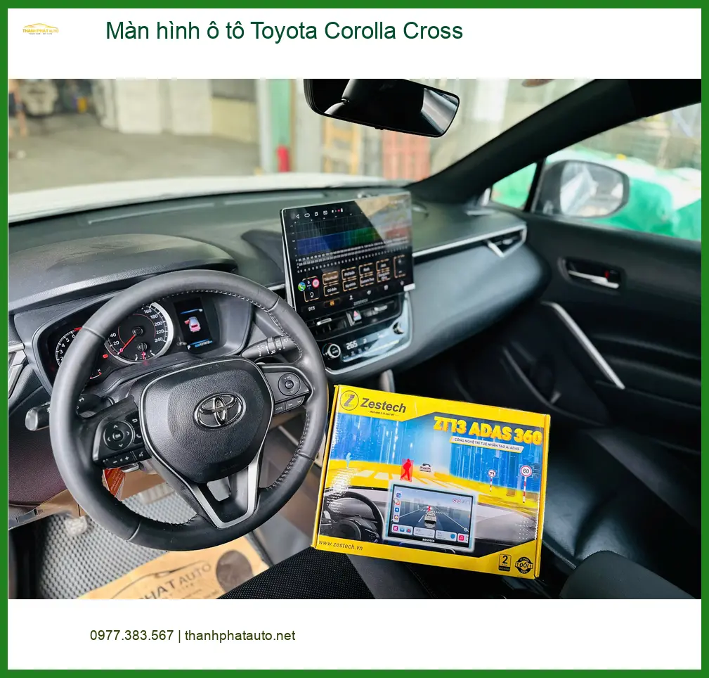 Anh Quang lắp màn hình ô tô Toyota Corolla Cross tại Quận 2 để tiện đường đi làm ảnh thực tế 2
