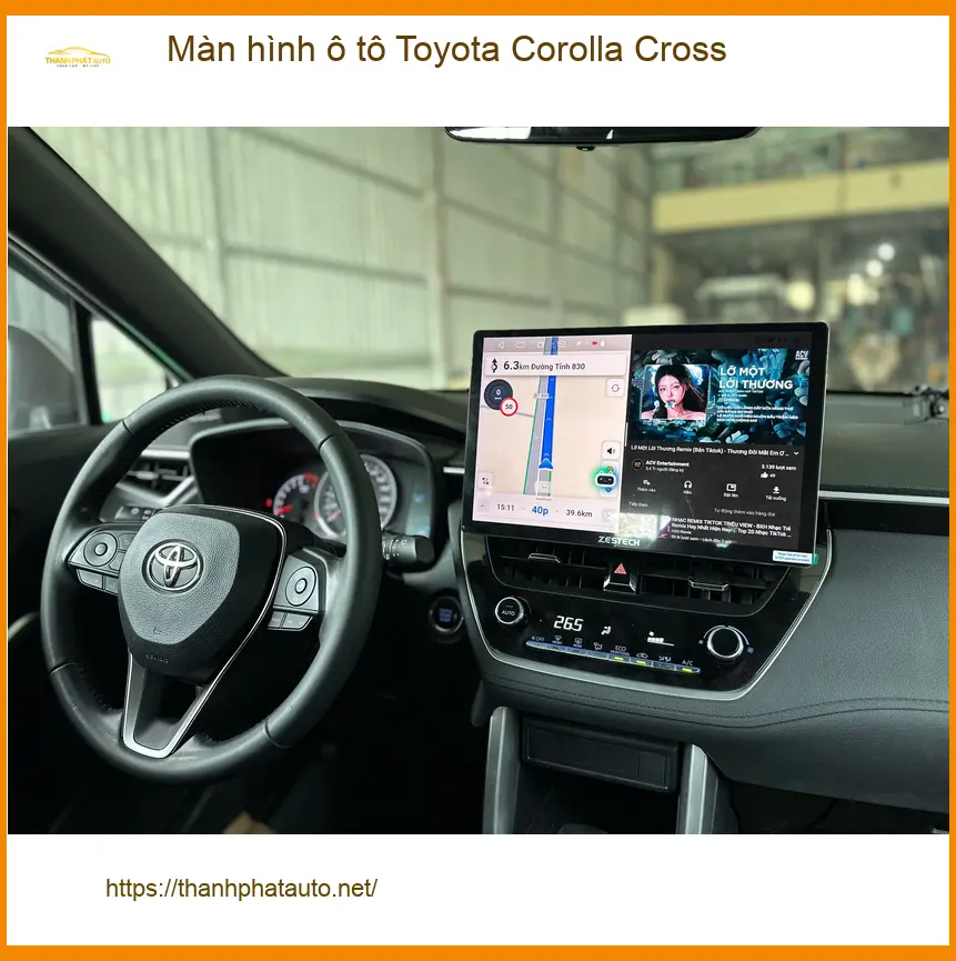 Anh Khang nâng cấp màn hình ô tô Toyota Corolla Cross tại Hóc Môn vì màn zin quá ít tính năng ảnh thực tế 3