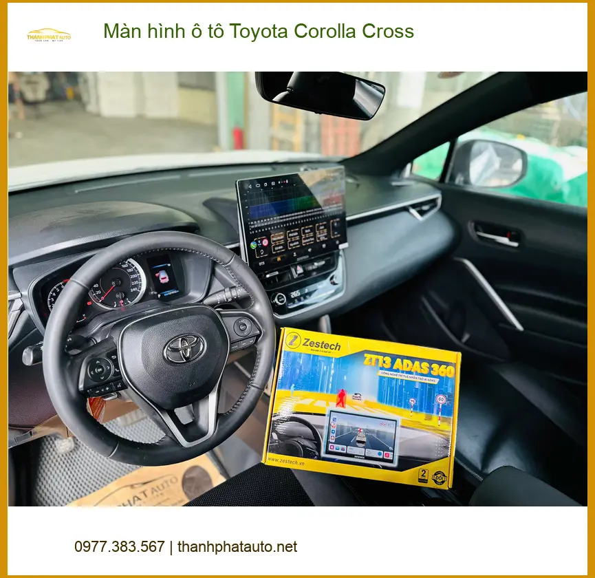 Anh Minh lắp màn hình ô tô Toyota Corolla Cross tại Thủ Đức để nâng cấp ảnh thực tế 4
