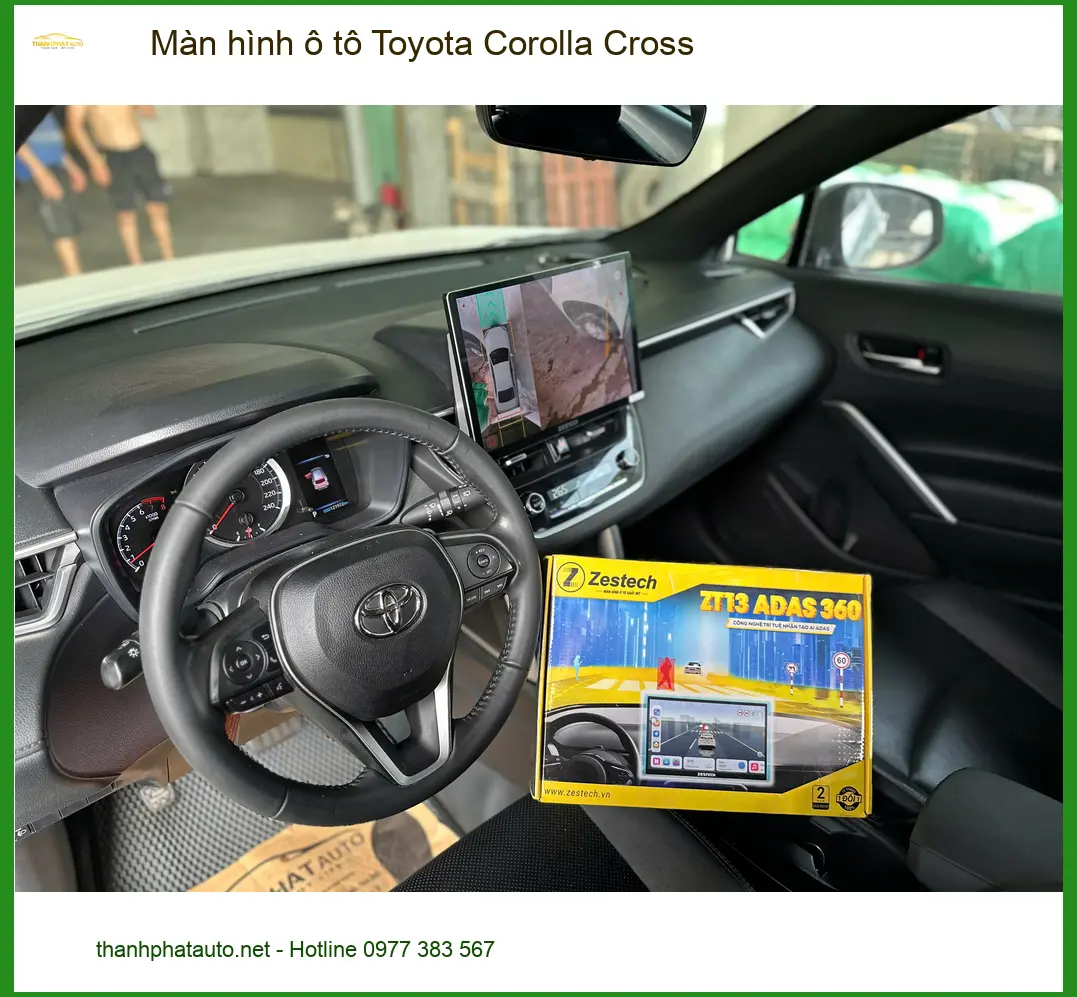 Anh Quang lắp màn hình ô tô Toyota Corolla Cross tại Quận 2 để tiện đường đi làm ảnh thực tế 4