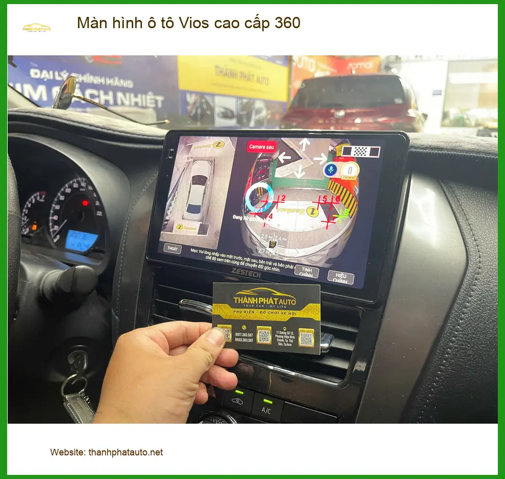 Anh Tùng lắp màn hình ô tô Vios cao cấp 360 tại Bình Chánh để an tâm lái xe hơn