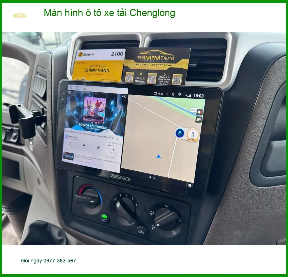 Anh Thắng thay màn hình ô tô xe tải Chenglong ở Quận 10 vì màn hình cũ bị đơ.