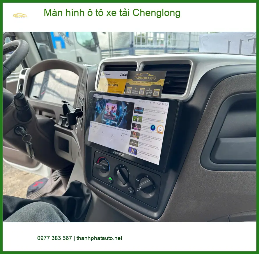 Anh Thắng thay màn hình ô tô xe tải Chenglong ở Quận 10 vì màn hình cũ bị đơ. ảnh thực tế 4