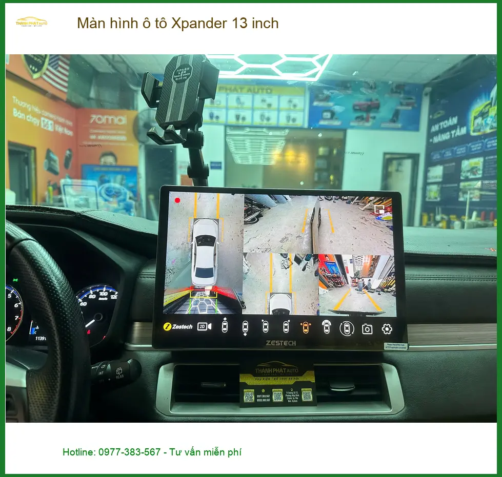 Anh Tú nâng cấp màn hình ô tô Xpander 13 inch tại Củ Chi để lái xe an toàn