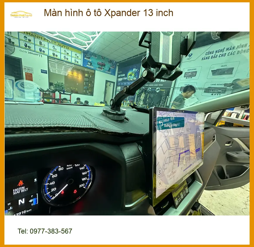 Anh Dũng nâng cấp màn hình ô tô Xpander 13 inch tại Quận 6 để xem bản đồ rõ hơn ảnh thực tế 4