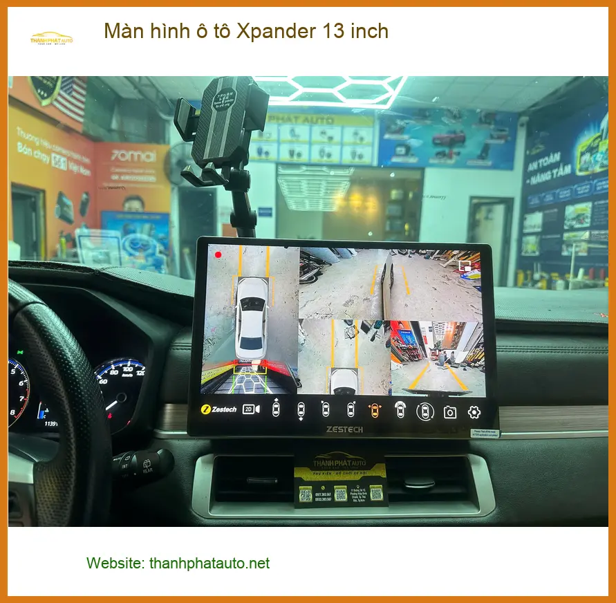 Chú Phi lắp Màn hình ô tô Xpander 13 inch Quận 8 vì màn hình zin quá nhỏ ảnh thực tế 3
