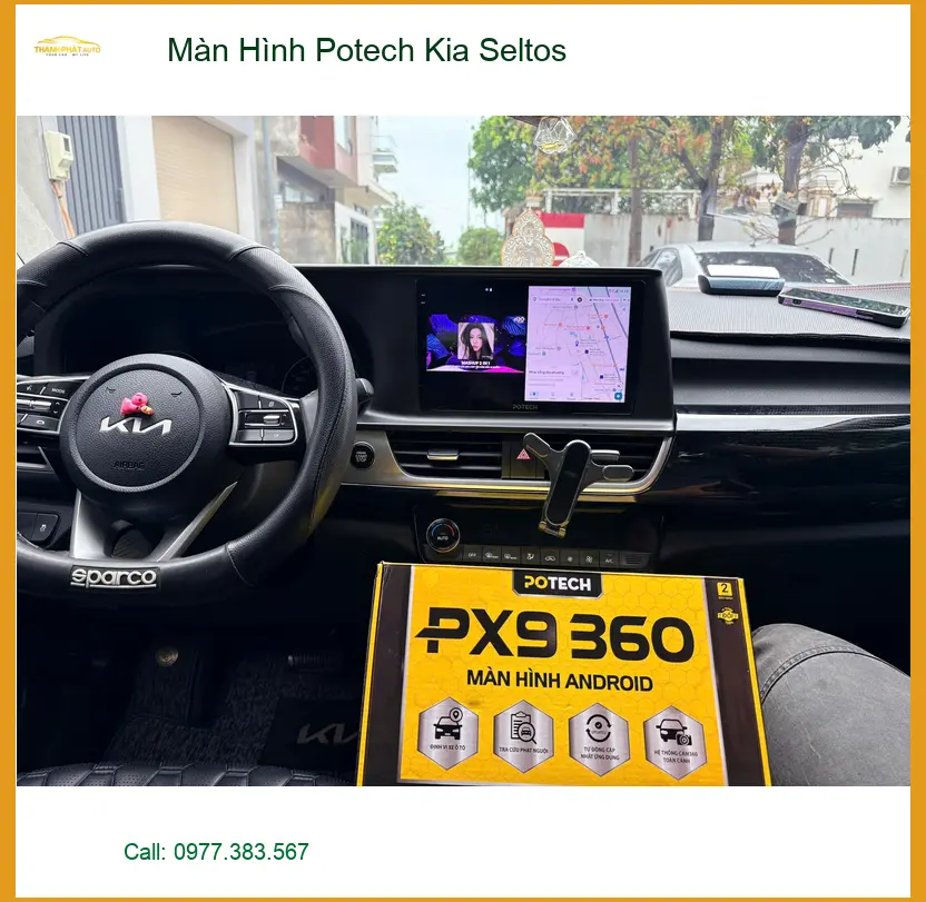 Chị Thảo lắp Màn Hình Potech cho Kia Seltos tại Quận 2 để nâng tầm trải nghiệm lái ảnh thực tế 2