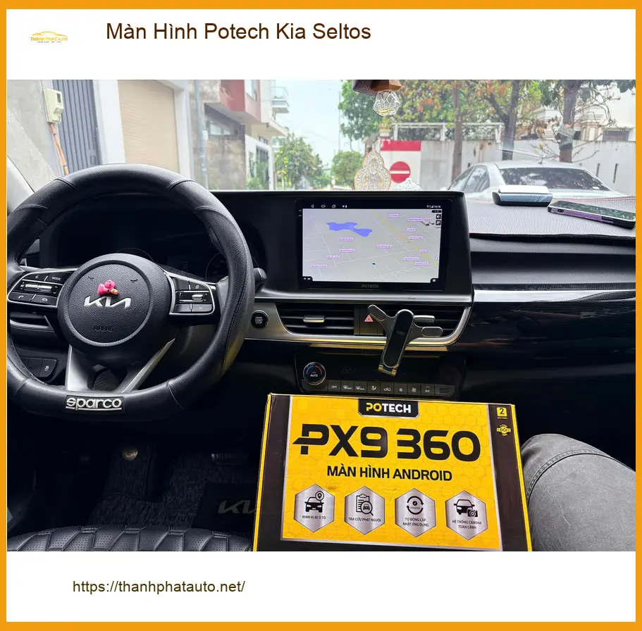 Bác Cường lắp Màn Hình Potech Kia Seltos tại Quận 6 để nâng tầm trải nghiệm lái