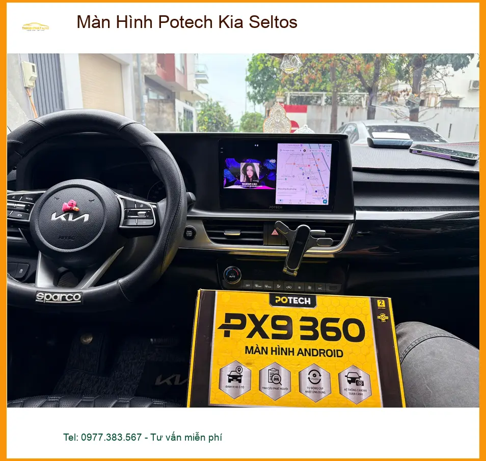 Bác Cường lắp Màn Hình Potech Kia Seltos tại Quận 6 để nâng tầm trải nghiệm lái ảnh thực tế 2