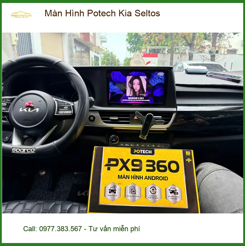 Anh Khải nâng cấp Màn Hình Potech Kia Seltos tại Hóc Môn chính hãng ảnh thực tế 3
