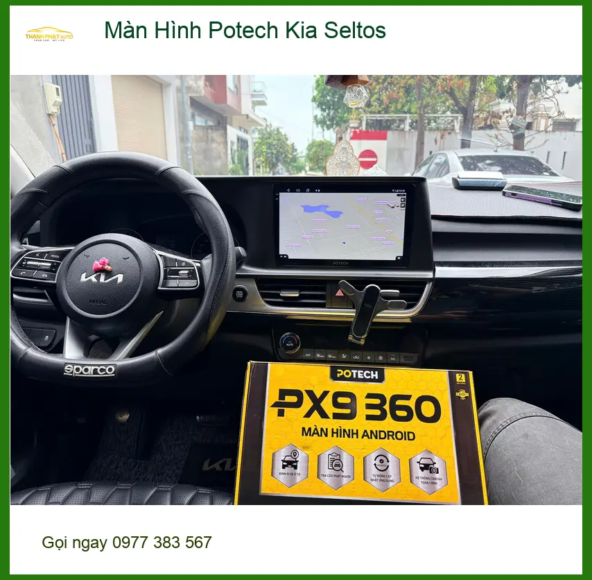 Anh Khải nâng cấp Màn Hình Potech Kia Seltos tại Hóc Môn chính hãng ảnh thực tế 5