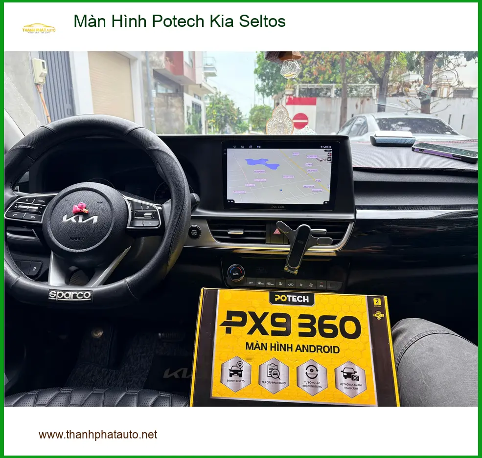 Anh Dũng lắp Màn Hình Potech Kia Seltos tại Quận 10 - Màn zin chậm phản hồi ảnh thực tế 4