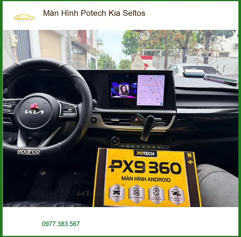 Anh Khải lắp màn hình Potech Kia Seltos tại Cần Giờ để chuyến đi phượt thêm trọn vẹn ảnh thực tế 2