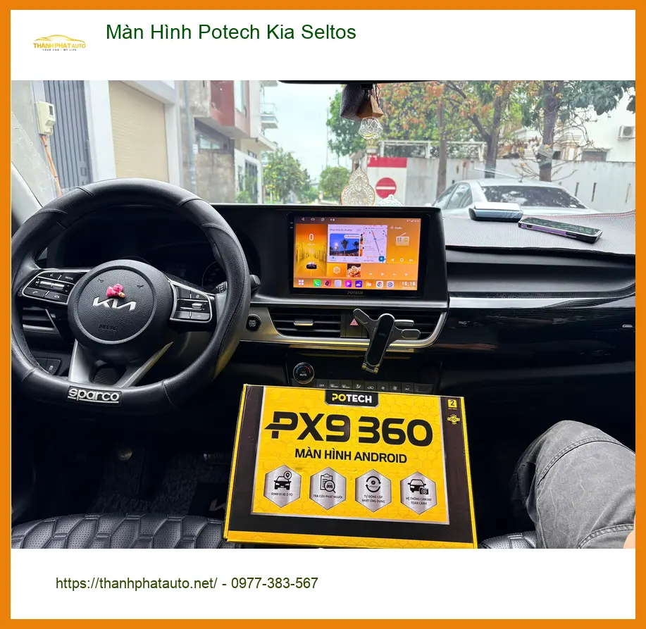 Anh Khải lắp màn hình Potech Kia Seltos tại Cần Giờ để chuyến đi phượt thêm trọn vẹn ảnh thực tế 3