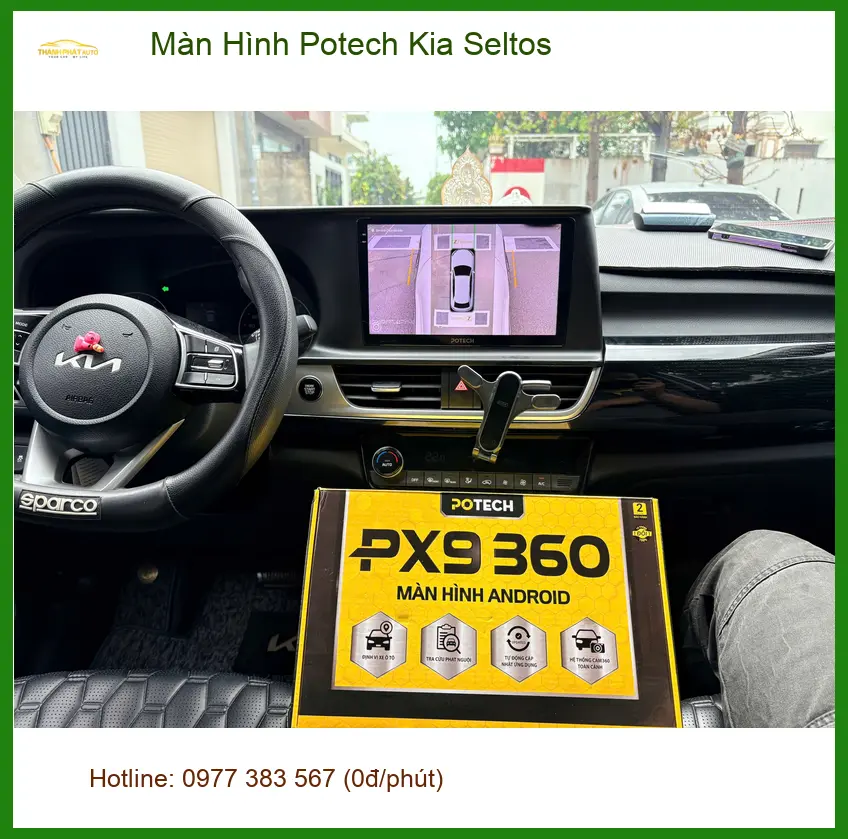 Anh Dũng lắp Màn Hình Potech Kia Seltos tại Quận Bình Thạnh để giải trí tốt hơn ảnh thực tế 2