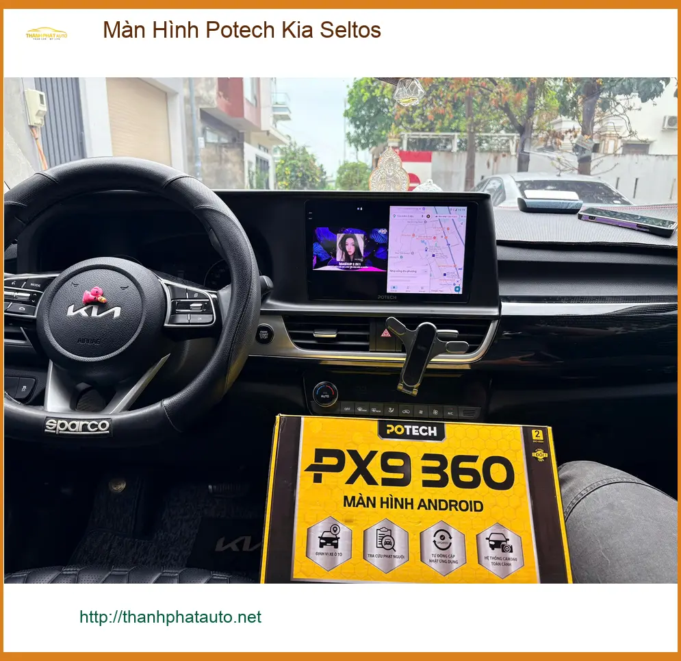 Anh Dũng lắp Màn Hình Potech Kia Seltos tại Quận Bình Thạnh để giải trí tốt hơn ảnh thực tế 3