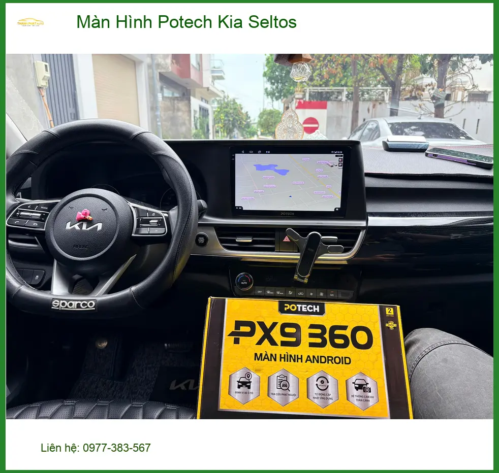 Anh Hưng nâng cấp Màn Hình Potech Kia Seltos ở Củ Chi vì màn zin hỏng ảnh thực tế 2