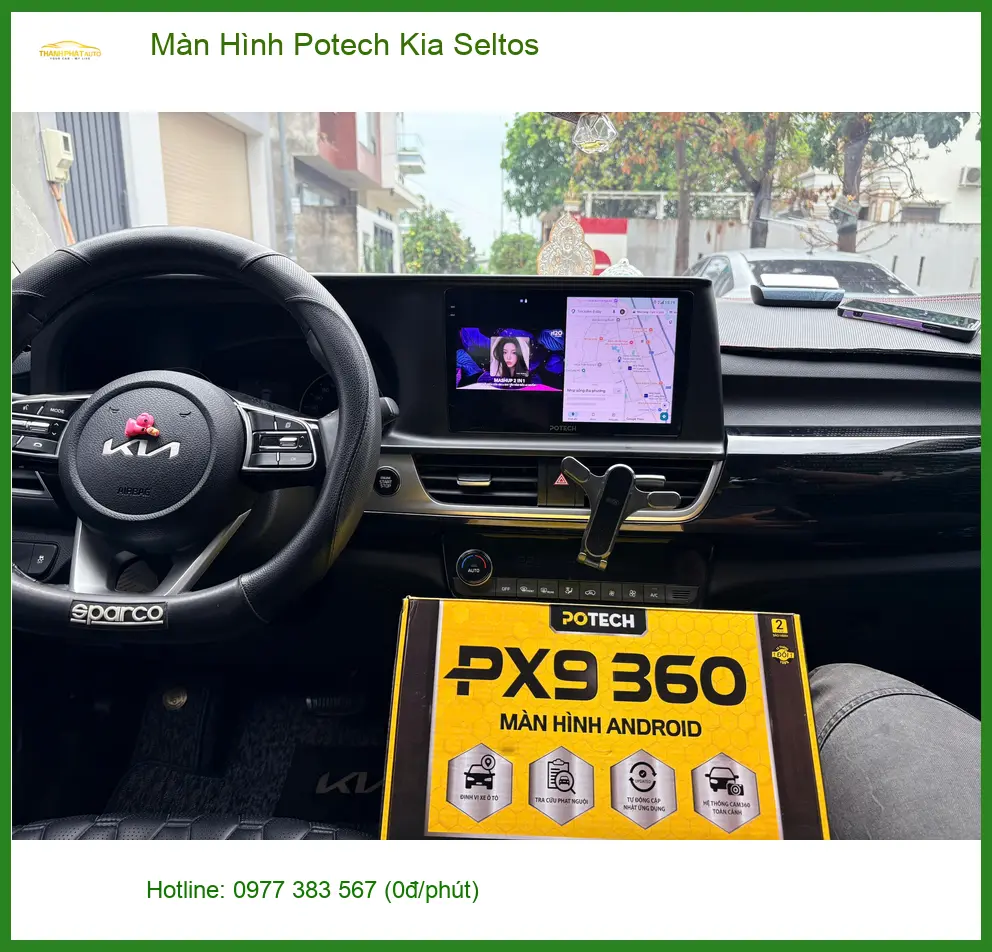 Anh Tuấn Kiệt nâng cấp Màn Hình Potech Kia Seltos tại Quận 1 để có giải trí đa dạng ảnh thực tế 3