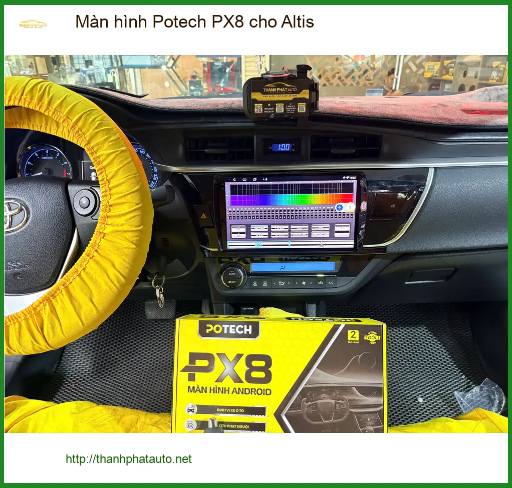 Anh Tấn lắp Màn hình Potech PX8 cho Altis tại Quận 2 để nâng cấp trải nghiệm lái ảnh thực tế 2