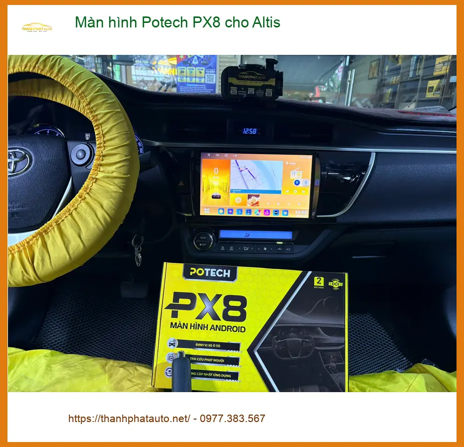 Chị Lan Anh lắp màn hình Potech PX8 cho Toyota Altis tại Quận Gò Vấp ảnh thực tế 3