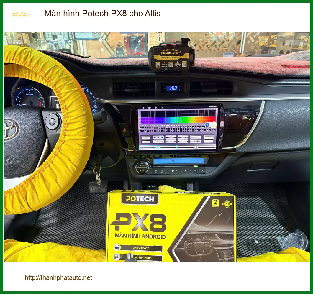 Anh Minh lắp màn hình Potech PX8 cho Altis tại Quận 3 uy tín, giá tốt ảnh thực tế 3