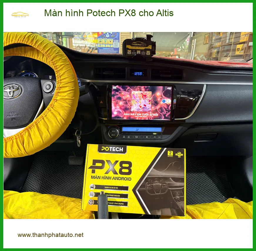 Anh Minh lắp màn hình Potech PX8 cho Altis tại Quận 3 uy tín, giá tốt ảnh thực tế 5