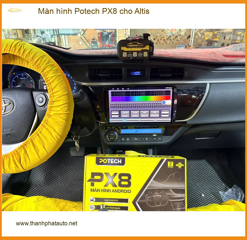 Anh Thắng lắp màn hình Potech PX8 cho Altis tại Quận Bình Tân để nâng tầm tiện ích cho xe ảnh thực tế 5