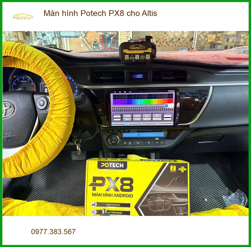 Anh Quân lắp màn hình Potech PX8 cho Altis tại Quận 7 - Nâng cấp tiện ích
